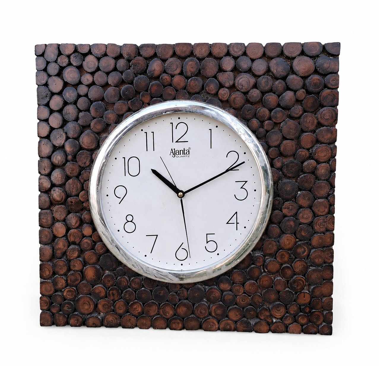 Handcrafted Sheesham Wood Wall Clock with Ajanta Quartz Movement