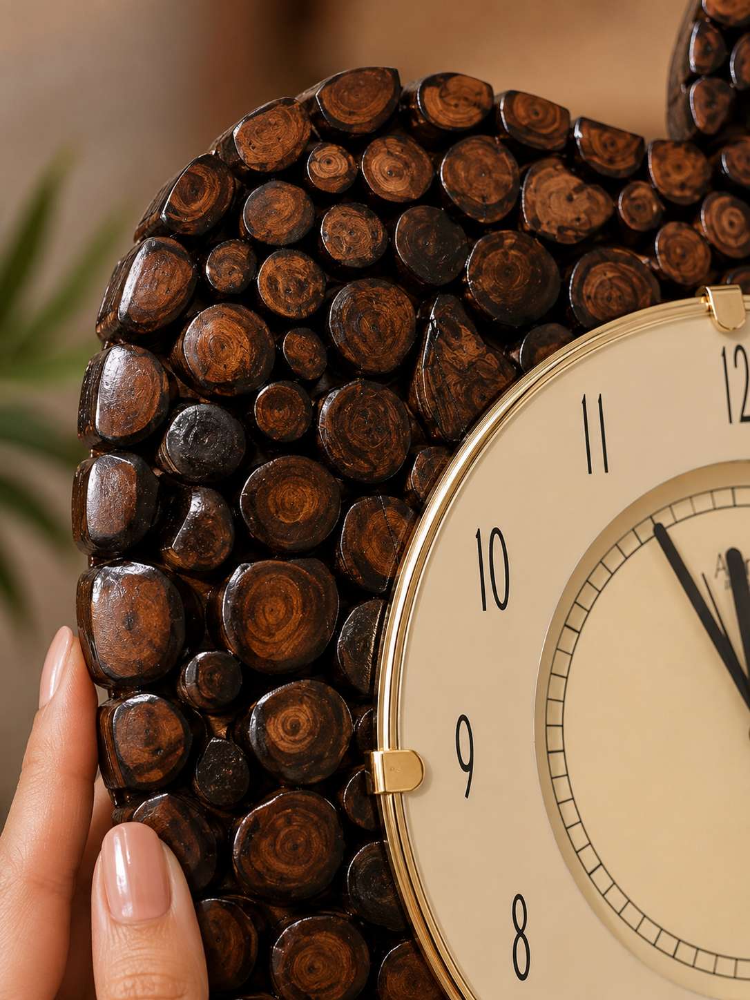 Handcrafted orignal sheesham wood Ajanta Wall clock
