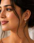 Sparkling Heart Crystal Stud Earrings