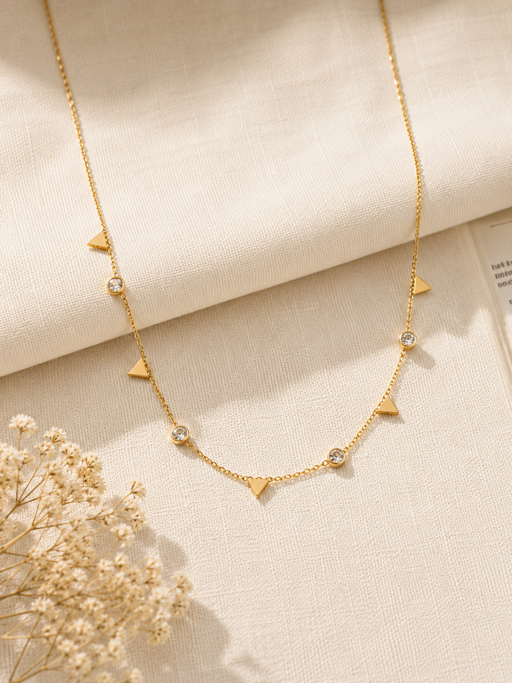Celeste Charm Necklace – Anti Tarnish Gold Plated Pendant for Women