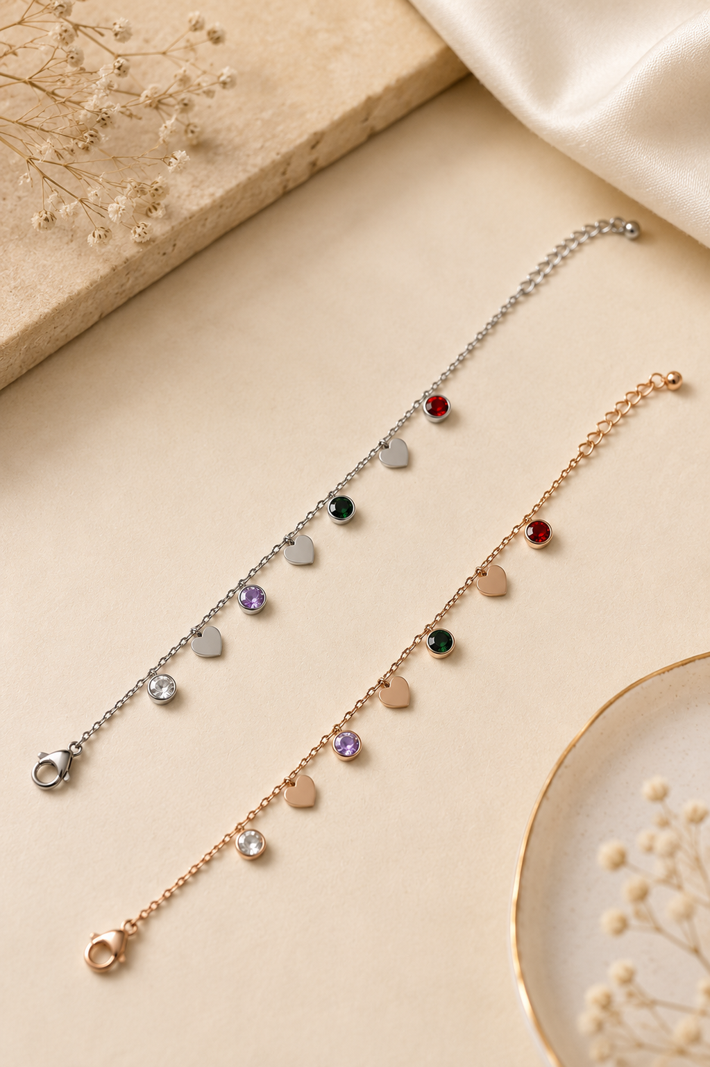 Luna Heart Bracelet (Set of 2)