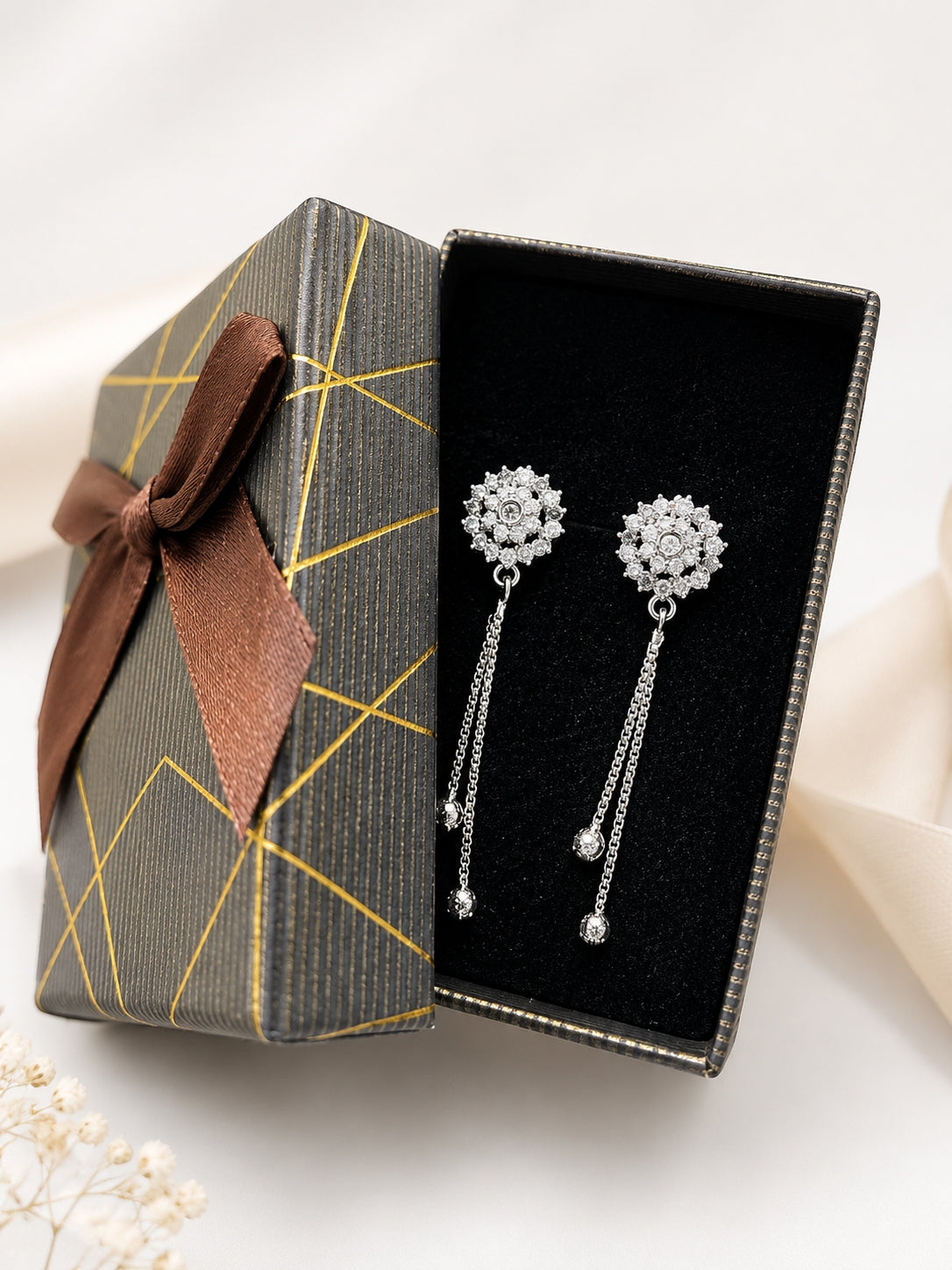 Sparkling AD Stone Dangle Earrings for Women & Girls