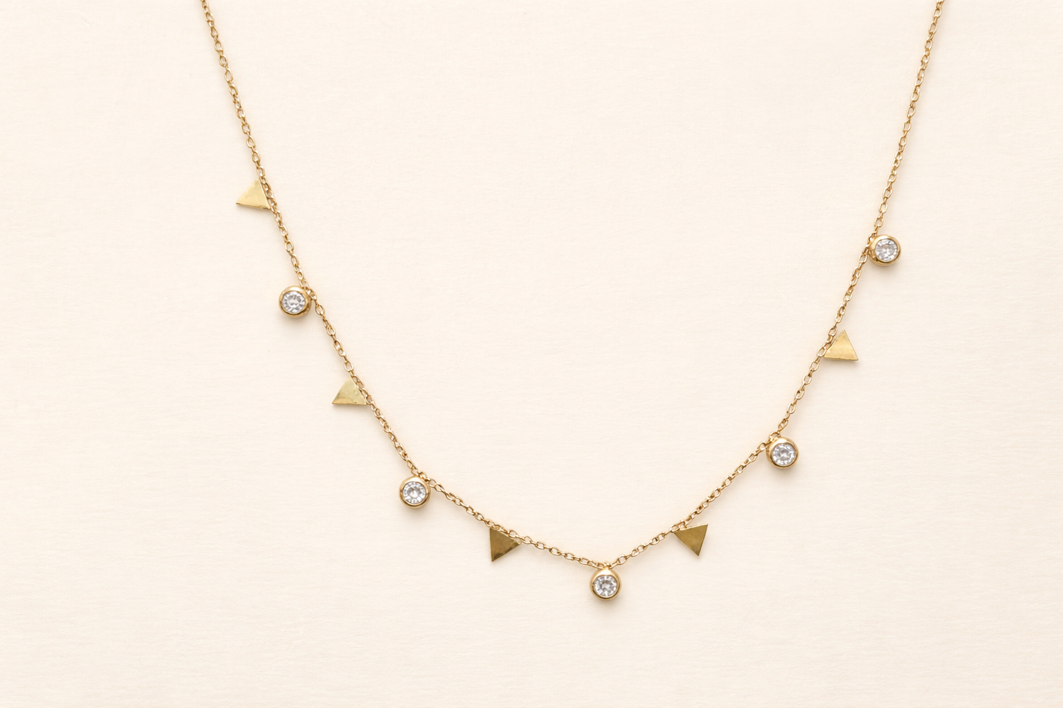 Celeste Charm Necklace – Anti Tarnish Gold Plated Pendant for Women
